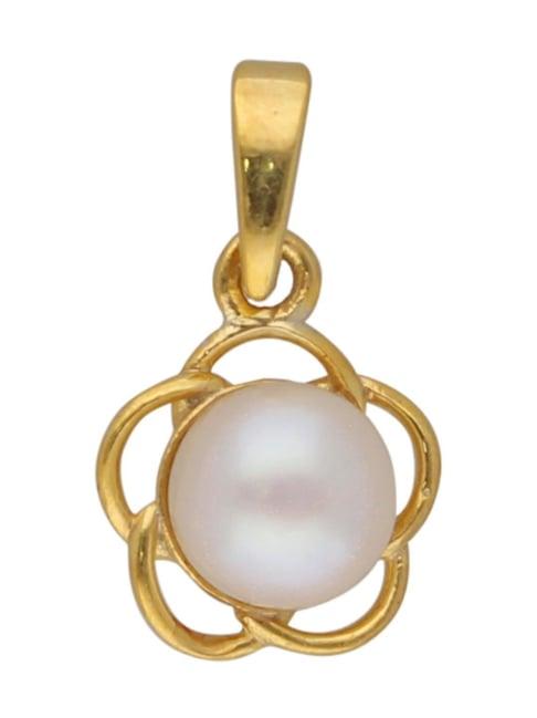 sri jagdamba pearls 92.5 sterling silver flower pendant for women