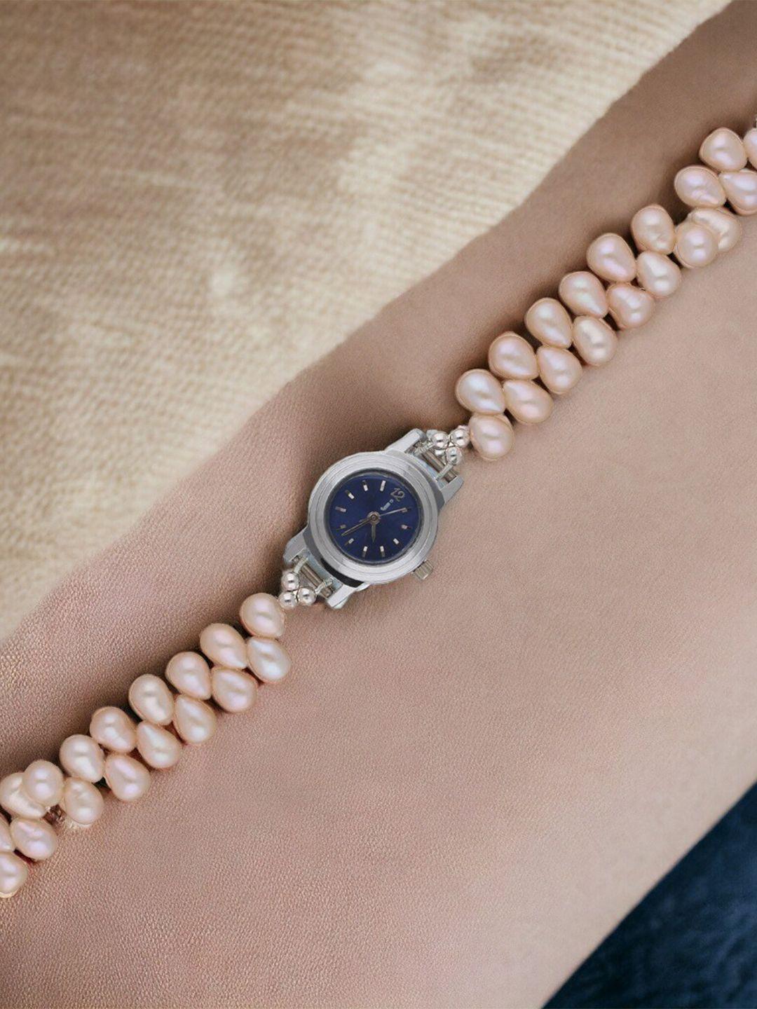 sri jagdamba pearls dealer women embellished bracelet style analogue watch jpoct-22-119