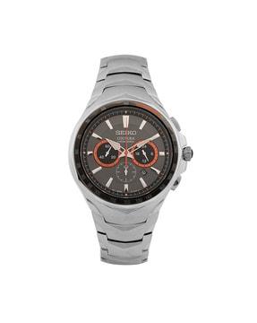 srwz23p9 chronograph watch with metallic strap