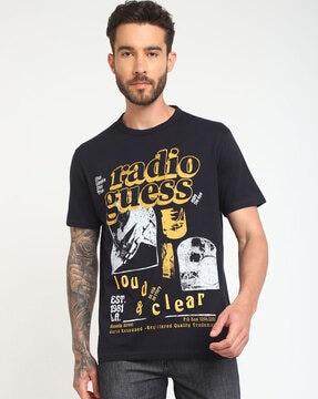 ss cn radio graphic print regular fit crew-neck t-shirt