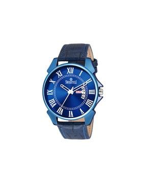 ss-gr097-blu-blu round-dial analogue watch