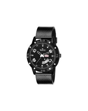 ss-gr184-blk-blk round-dial analogue watch