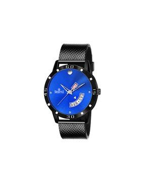 ss-gr189-blu-blk round-dial analogue watch