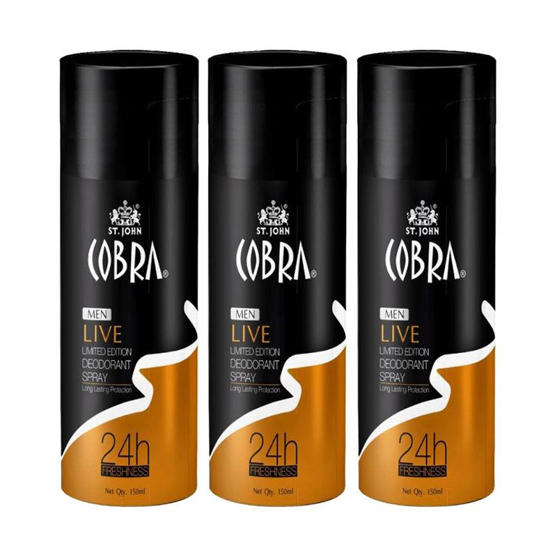 st-john cobra deo live - pack of 3