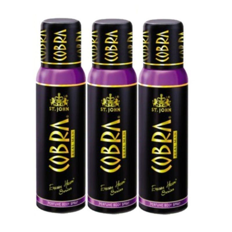 st-john cobra no gas deo real man - pack of 3