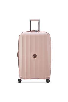 st tropez polycarbonate 8 wheels hard luggage trolley - pink