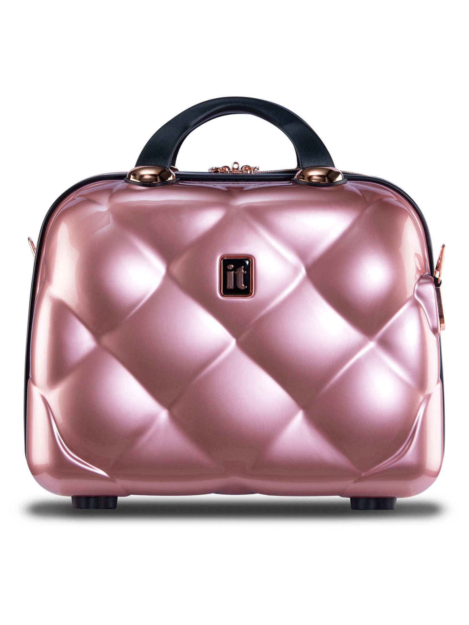 st tropez rose gold vanity case women fashion handbag cosmetic box-35cms