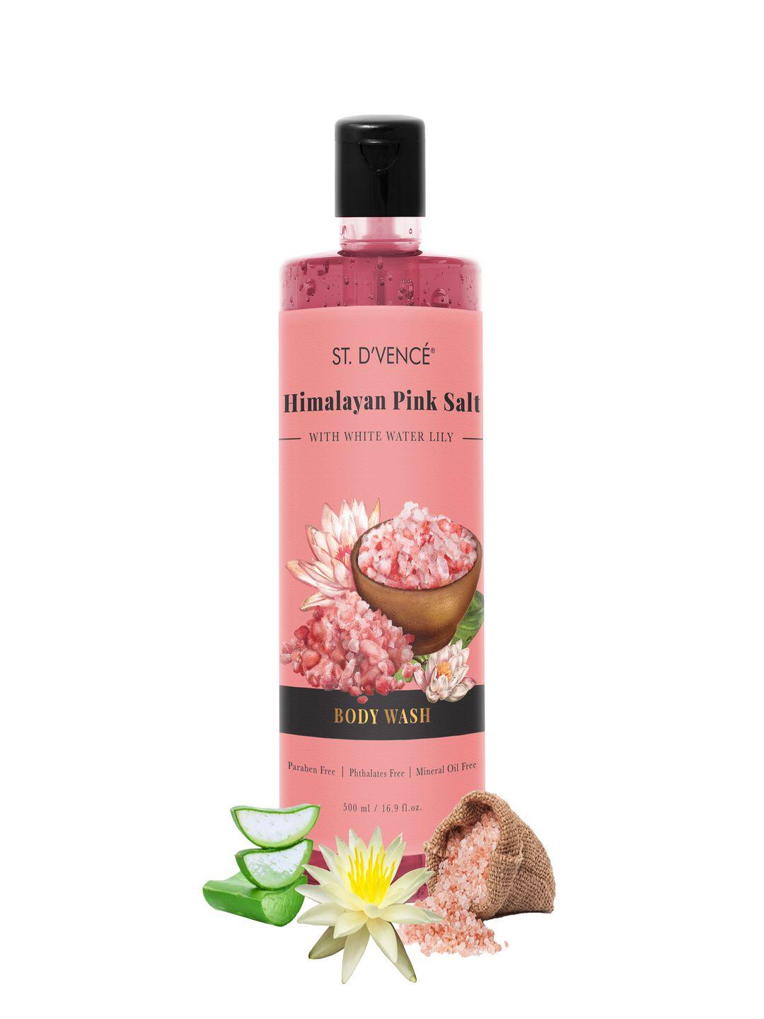 st. dvence unisex himalayan pink salt with white water lily body wash 500 ml