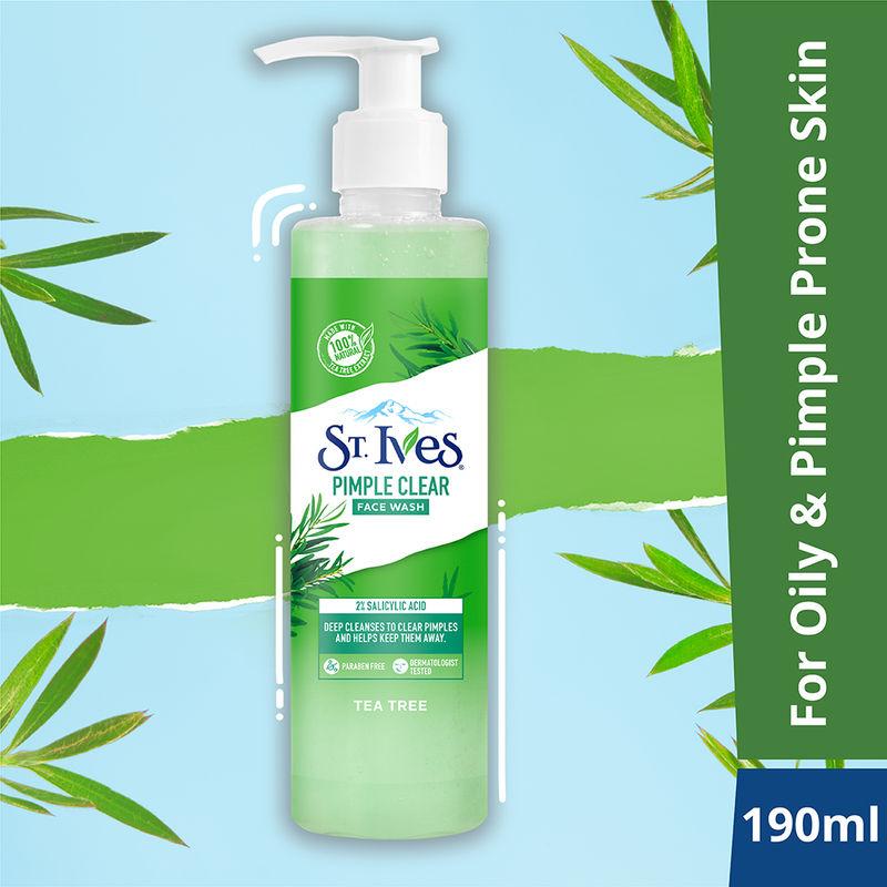 st. ives tea tree pimple clear face wash cleanser