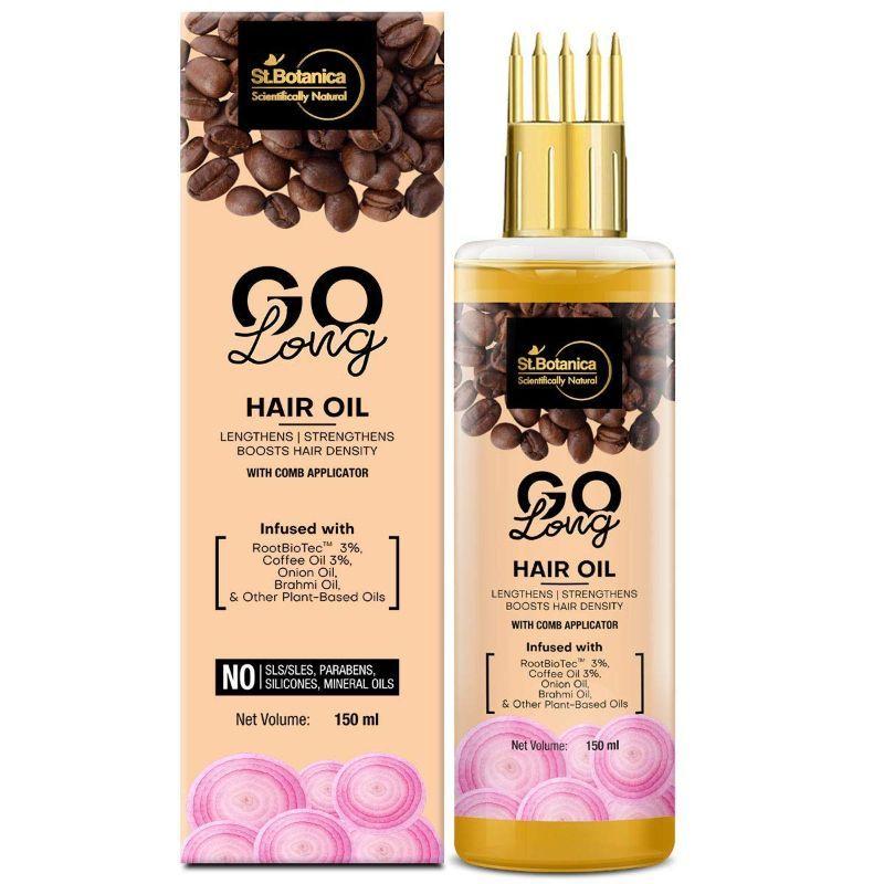 st.botanica go long onion hair oil - with coffee oil, 30 botanical oils, no silicones