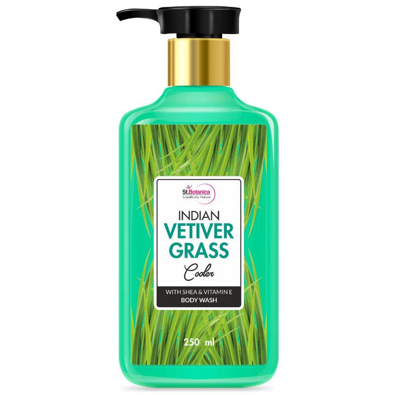 st.botanica indian vetiver grass cooler body wash - with shea & vitamin e shower gel