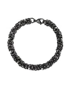 stainless steel byzantine chain bracelet