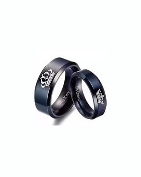 stainless steel couple band rings