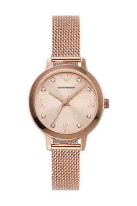 stainless steel rose gold dial 32 mm analog watch for women - ar11512
