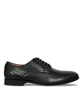 staked heeled lace-up derbys