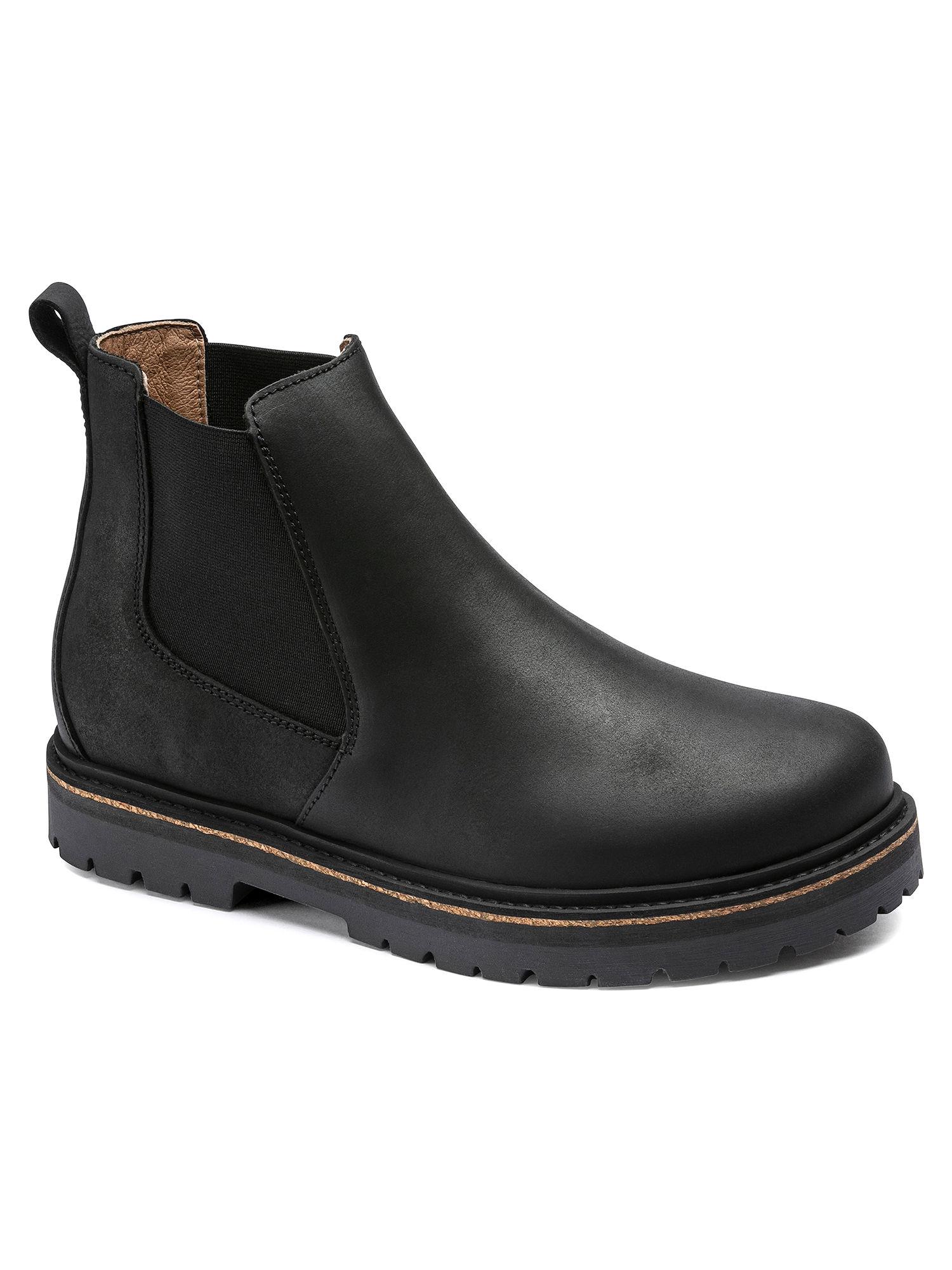 stalon nubuck leather black regular unisex boots