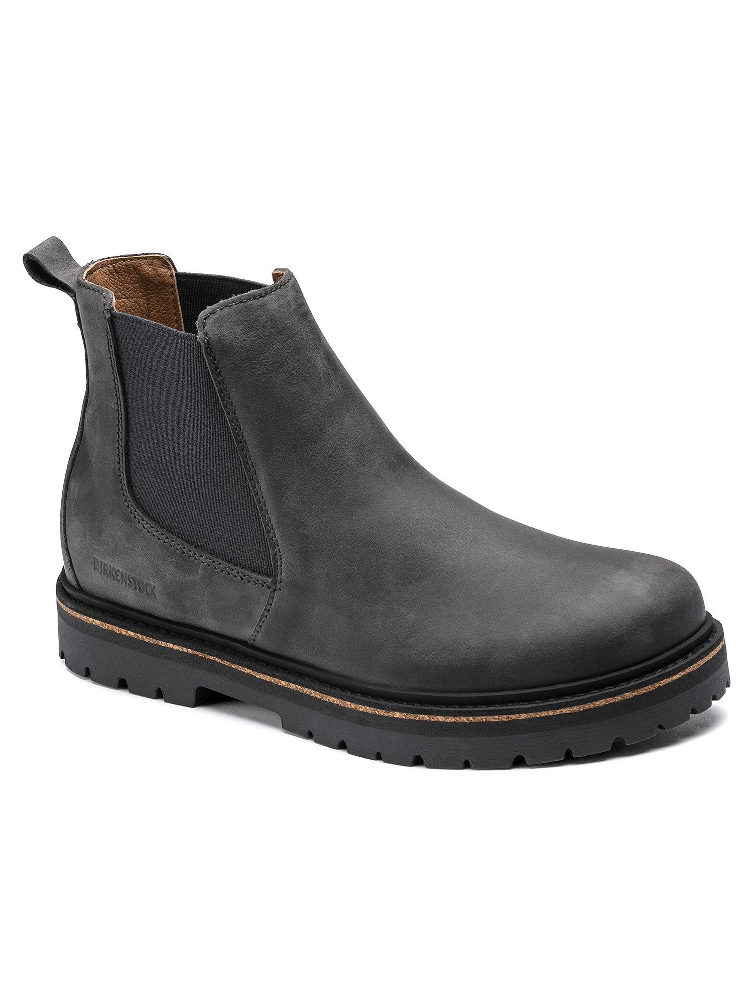 stalon nubuck leather grey narrow unisex boots