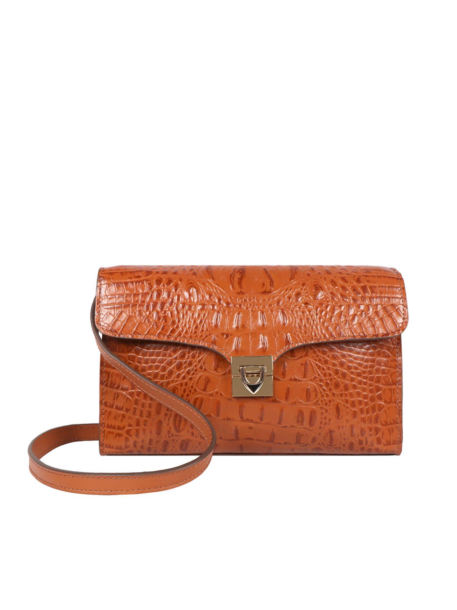 stampa 02 baby croco mel ranch sling bag tan (m)