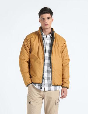 stand collar reversible puffer jacket