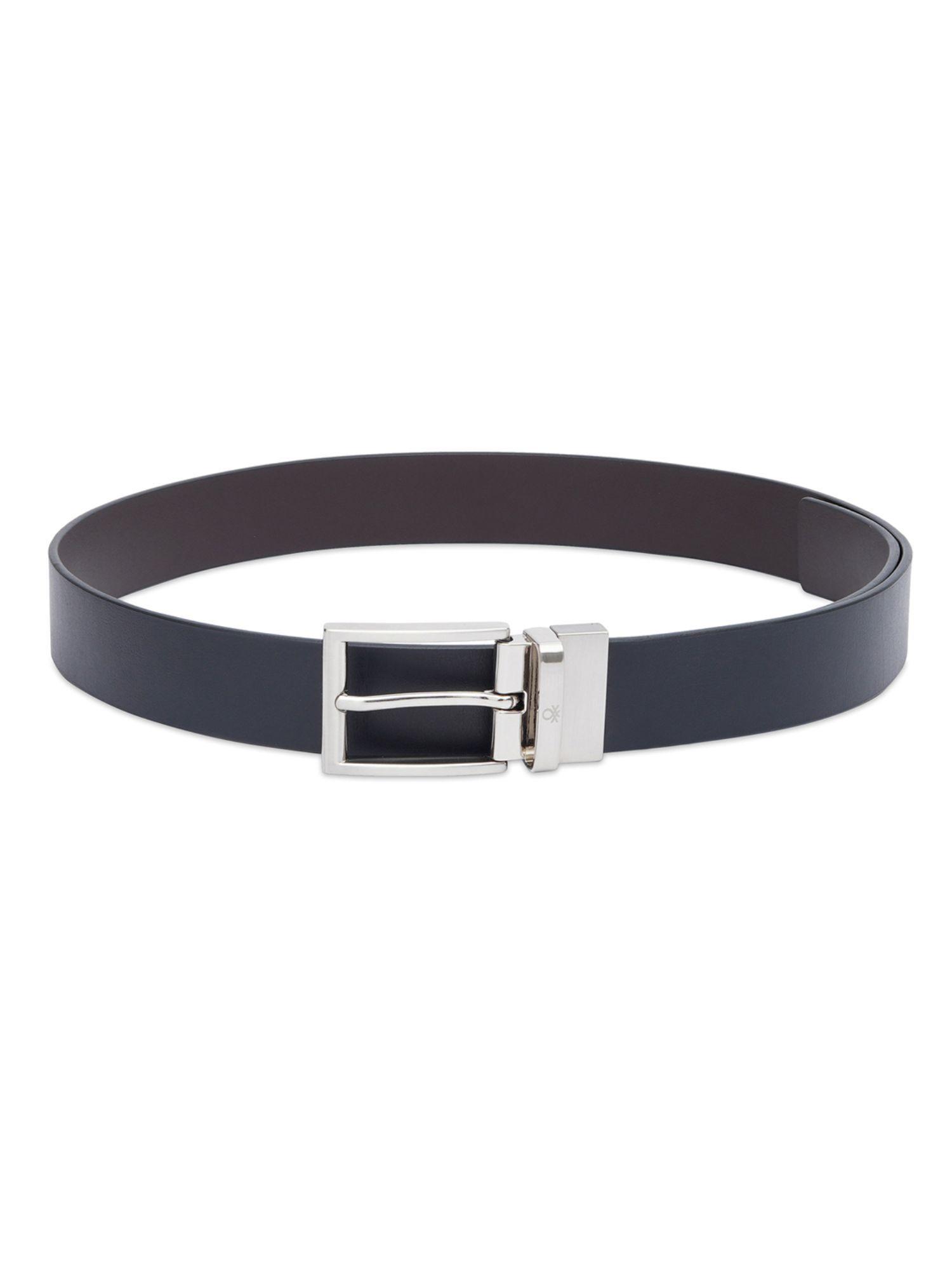stango men leather reversible belt - black, s 80 cm