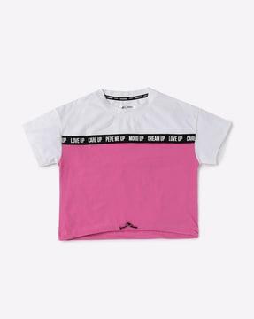 stanley jr colourblock crop t-shirt