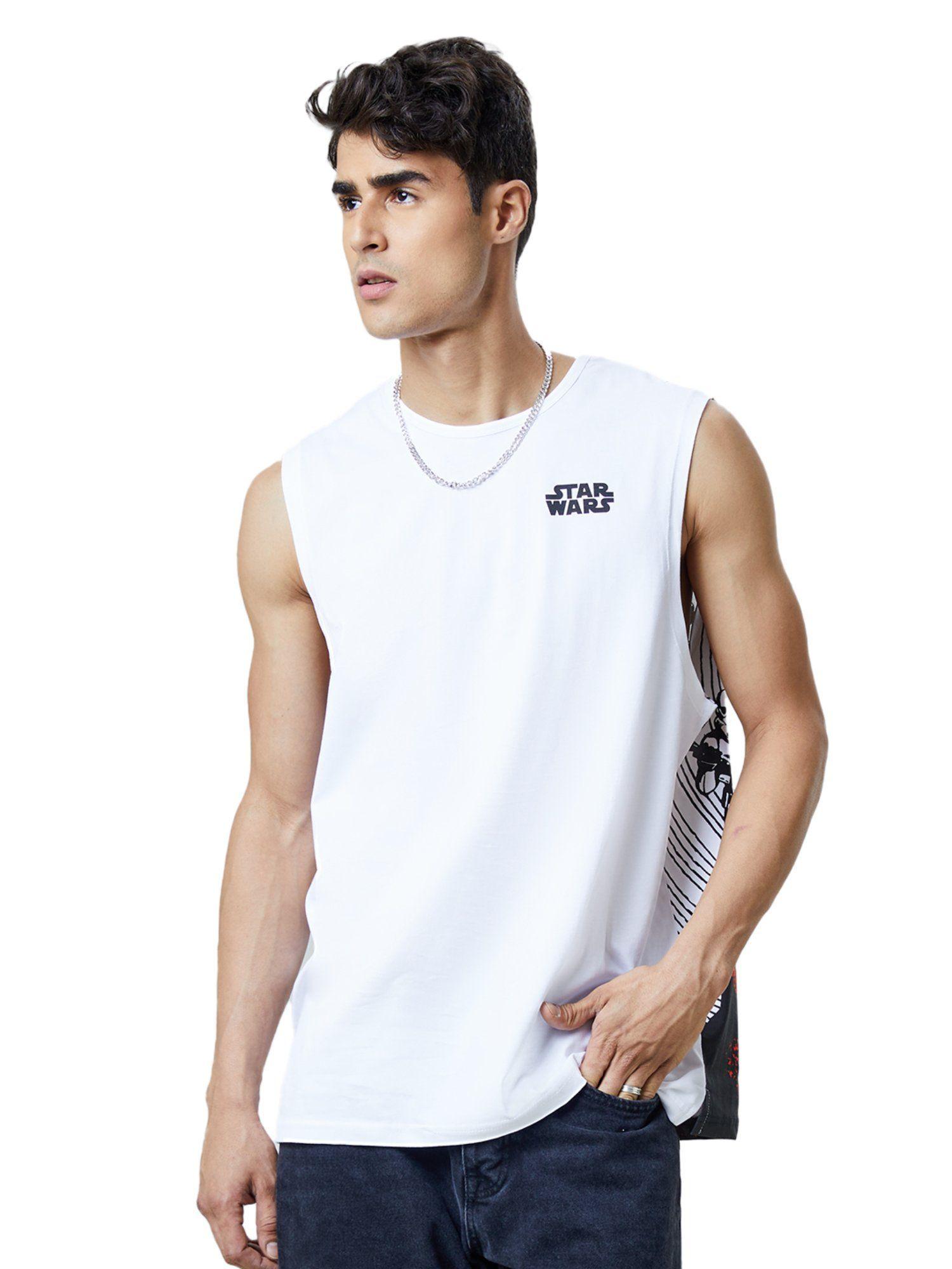 star wars come to the dark side easy fit vests for mens white