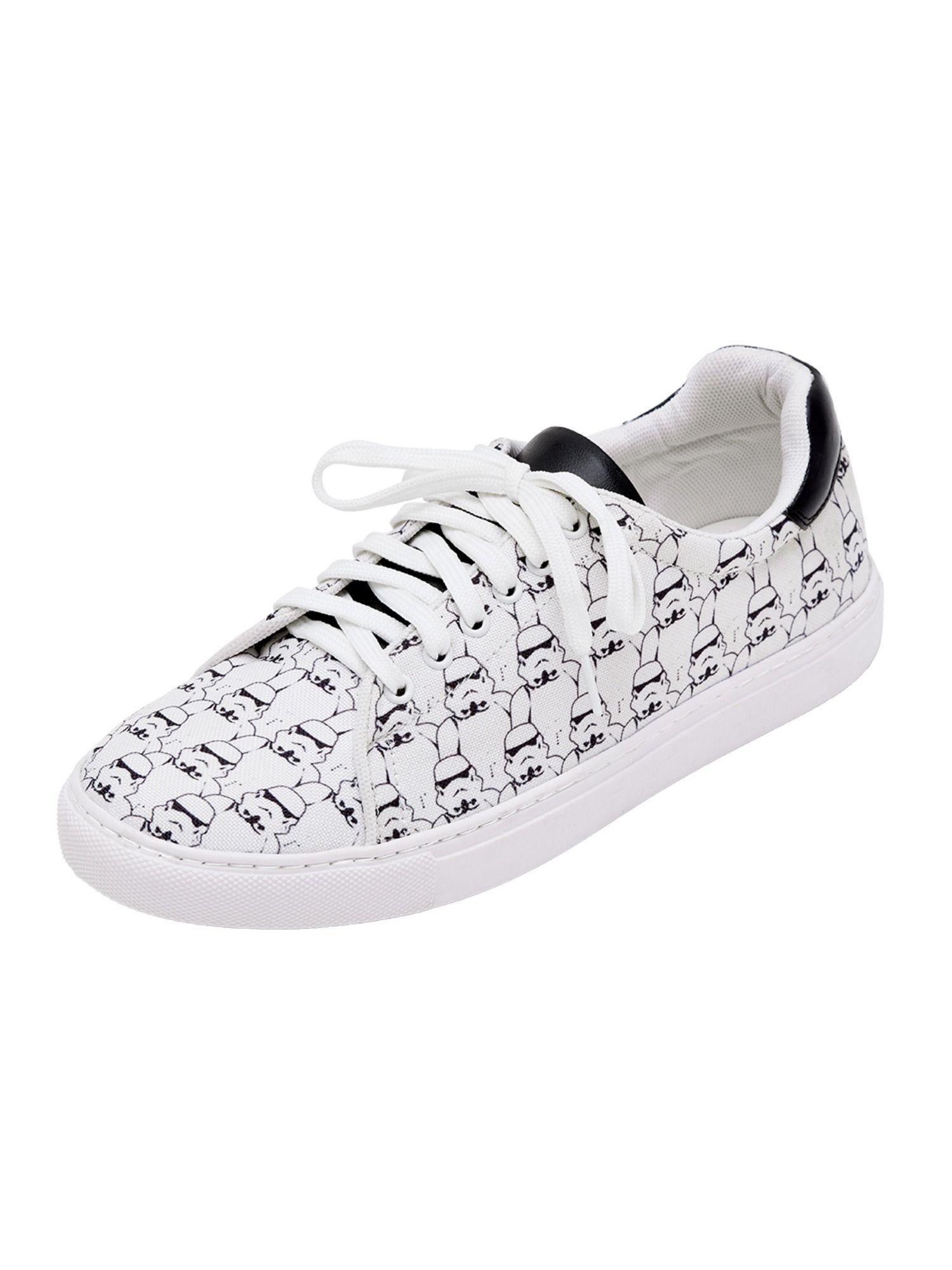 star wars: stormtroopers men lace up shoes white aop printed