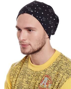 star print cotton beanie