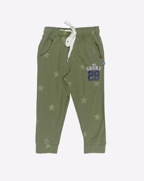 star print joggers with insert pockets