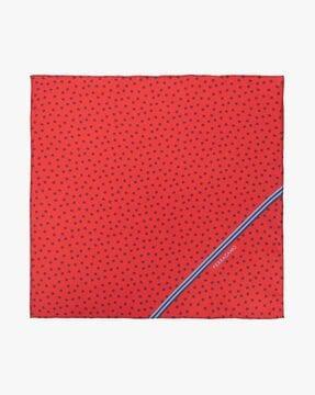 star print silk pocket square