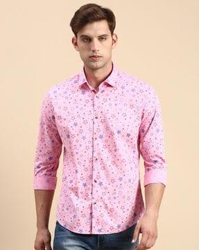 star print slim fit shirt