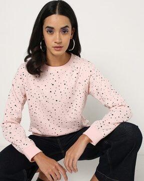 star print slim fit sweatshirt