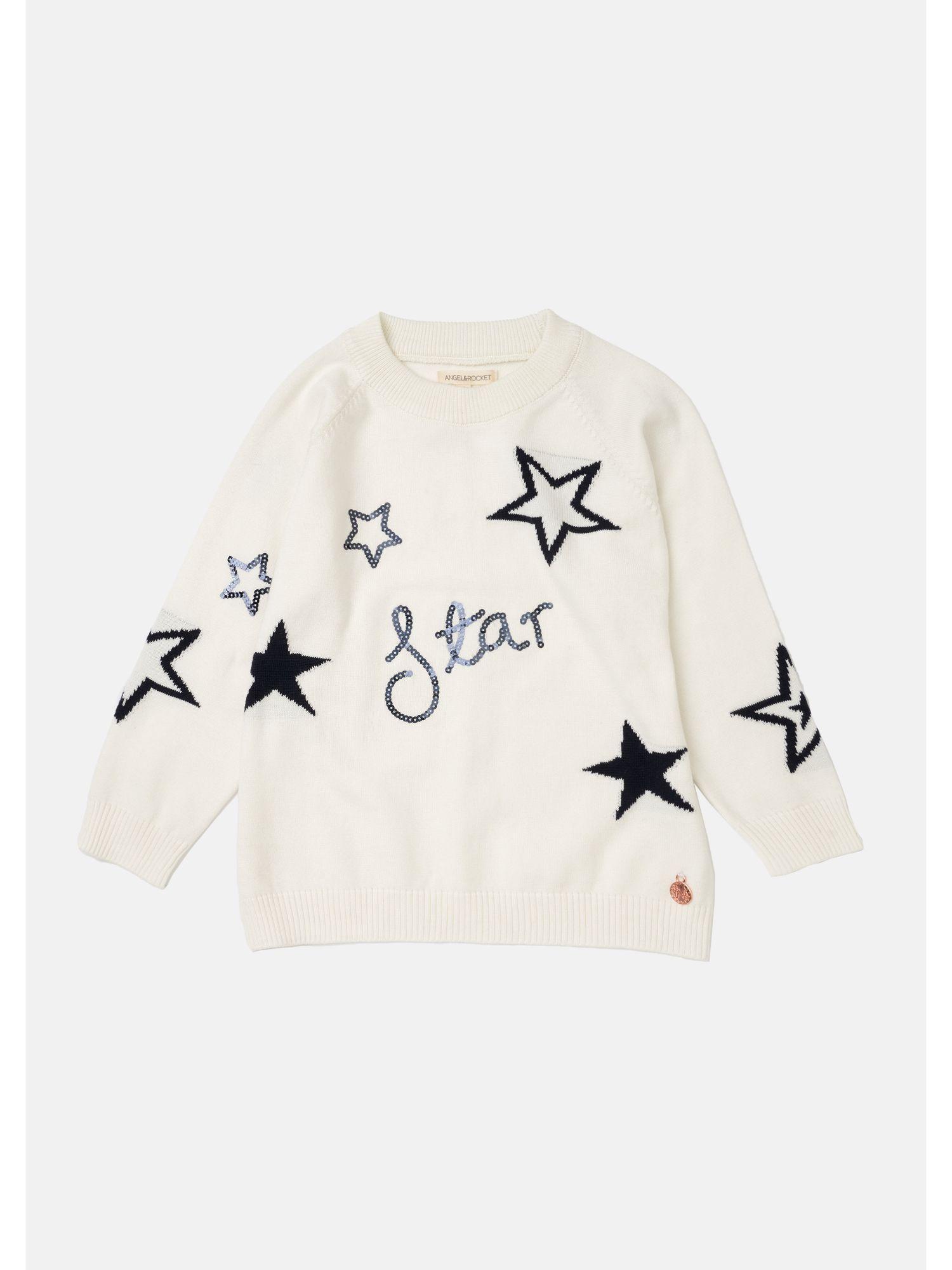 star slogan jumper - ivory