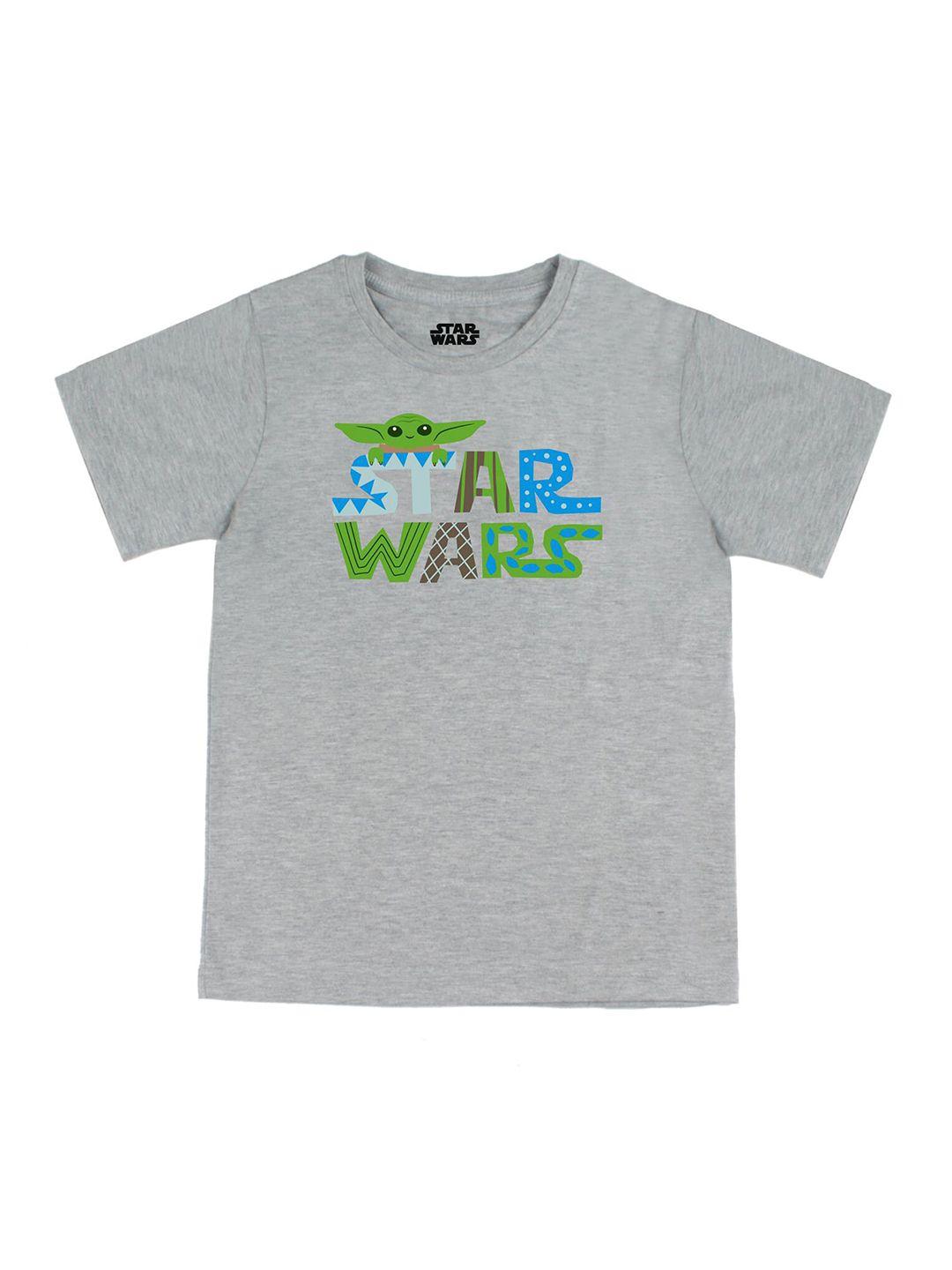 star wars by wear your mind boys grey star wars printed v-neck t-shirt