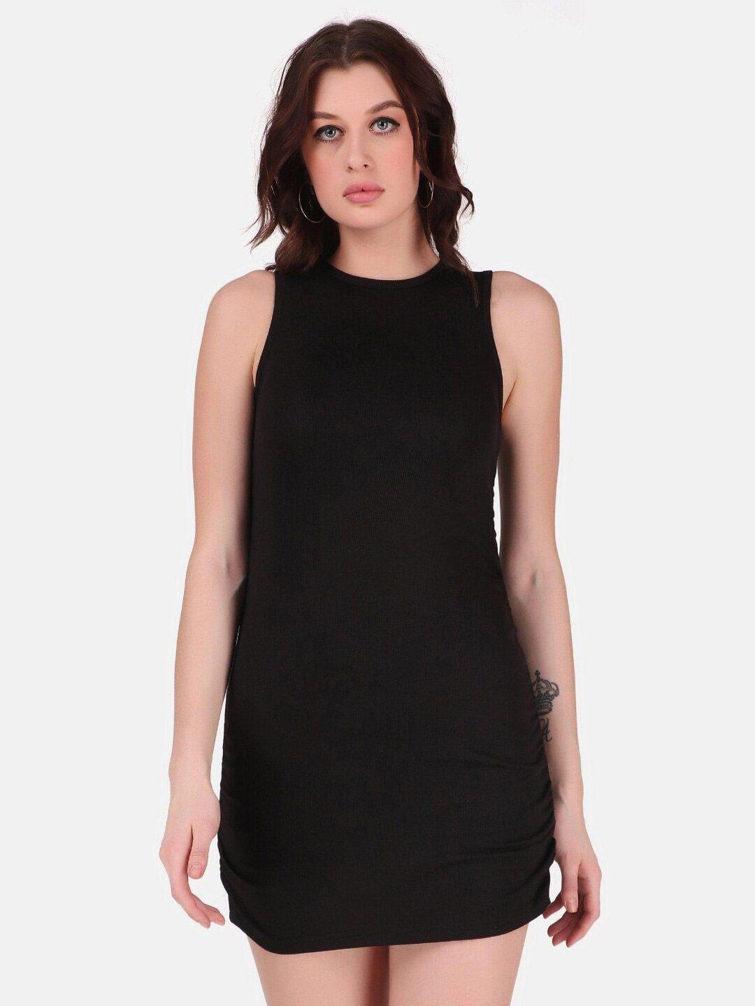 starin black bodycon mini dress