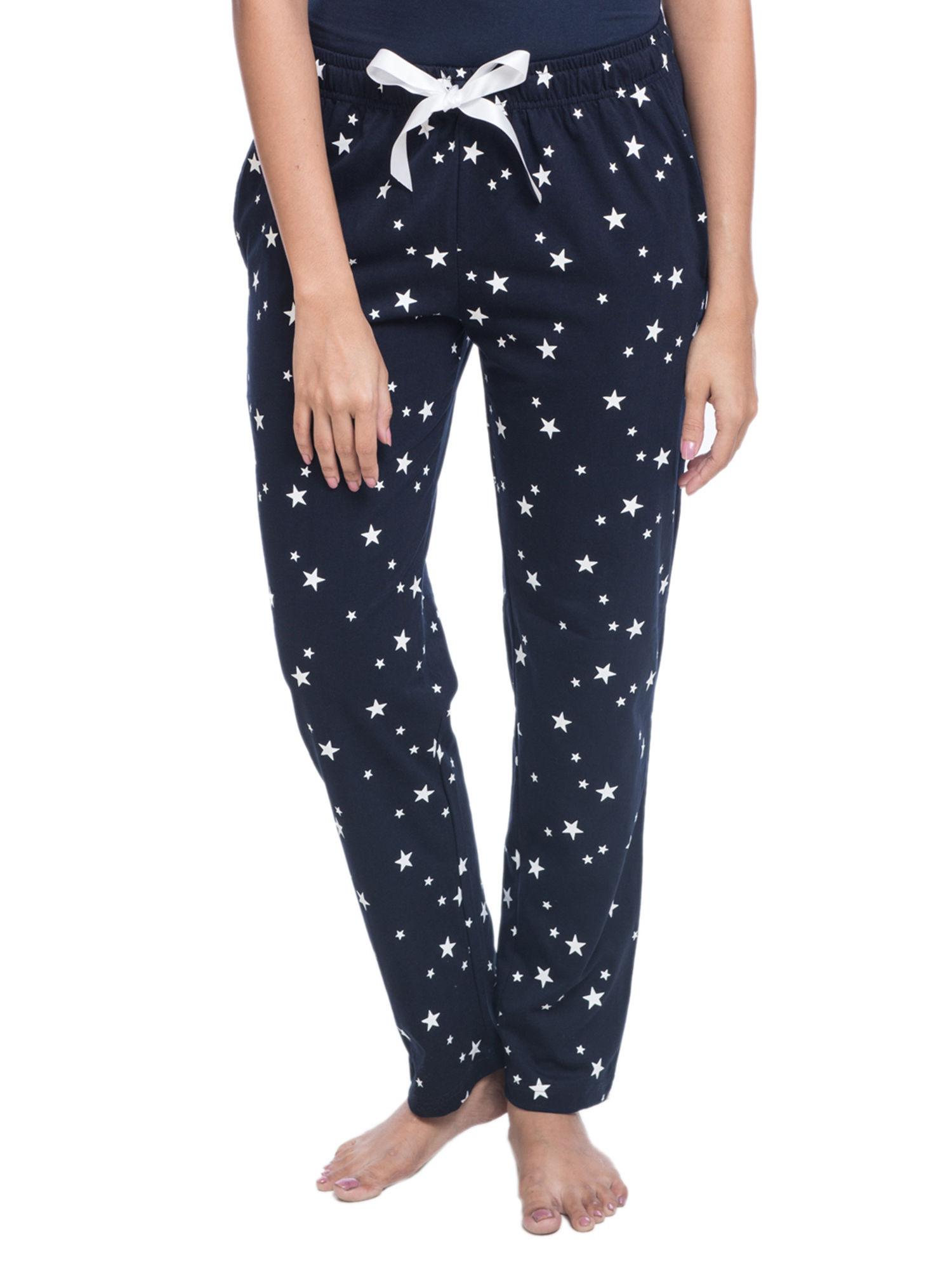 starry nights cotton pajamas - blue