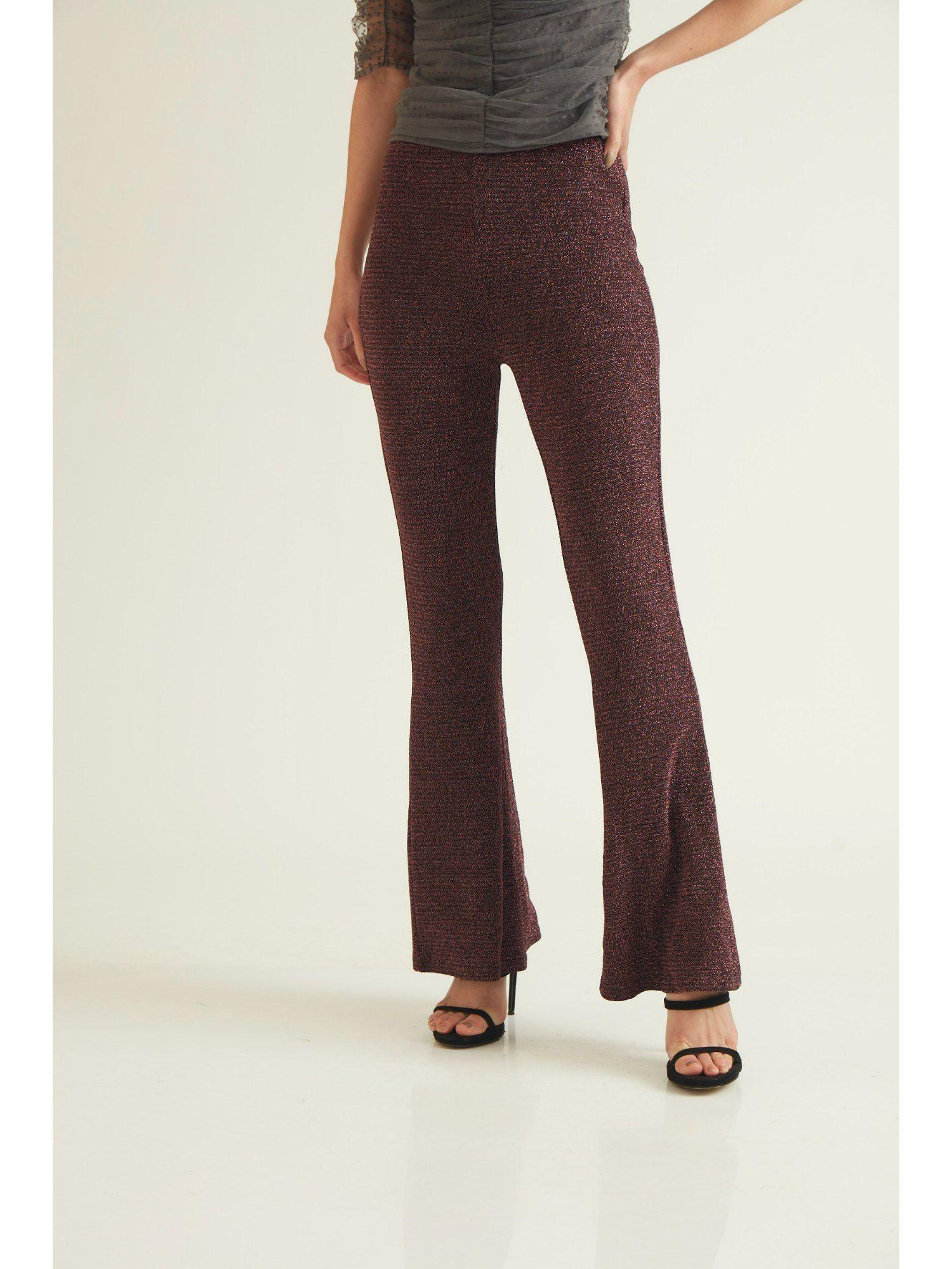 starry pink night lurex pant