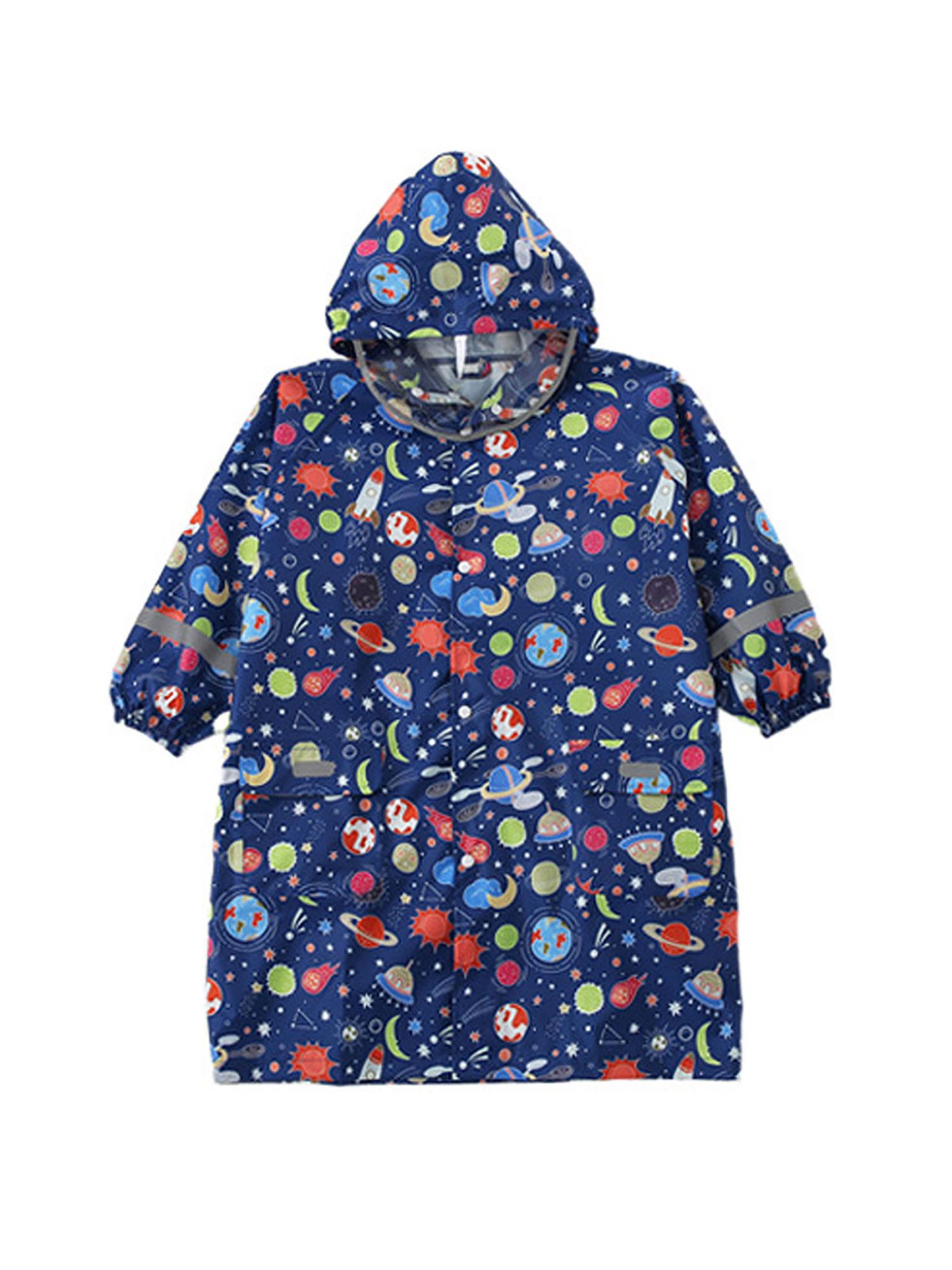 starry planet knee length kids raincoat