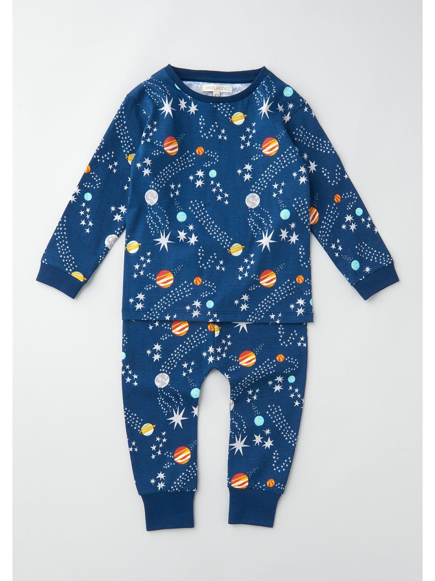 stars boys blue pyjama (set of 2)