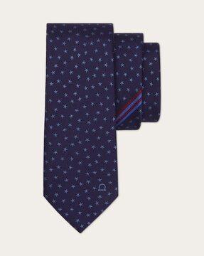 stars jacquard silk tie