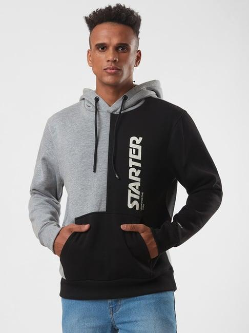 starter black regular fit hooded sweatshirt