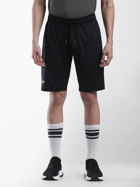 starter black regular fit shorts