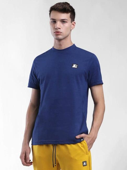 starter dark blue cotton crew t-shirt