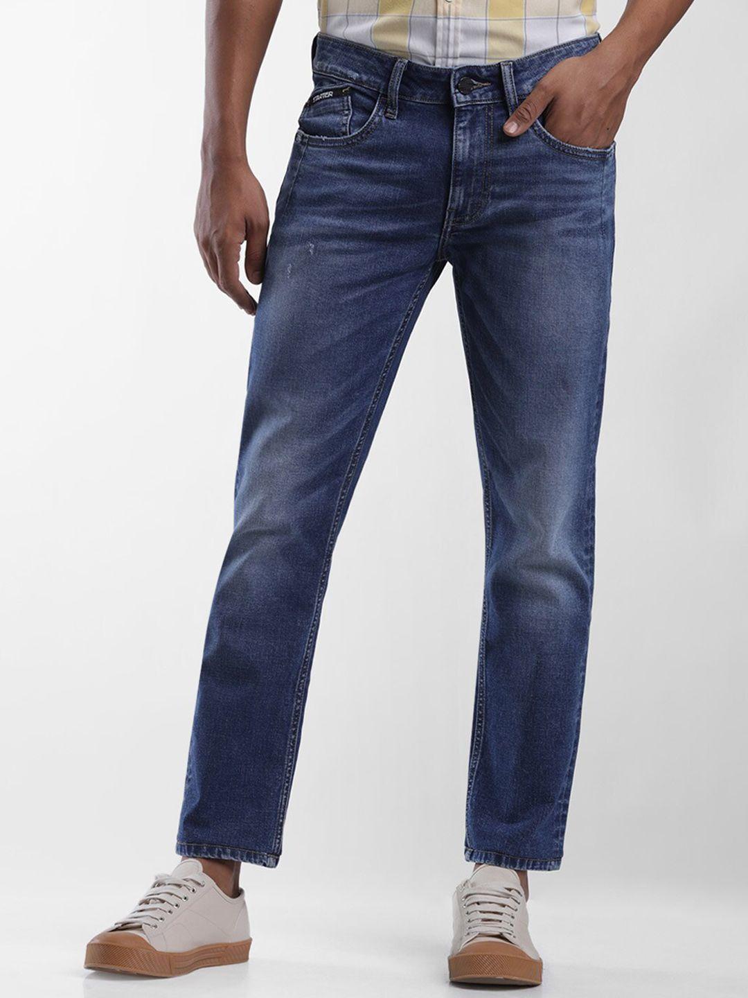 starter men blue slim fit heavy fade jeans