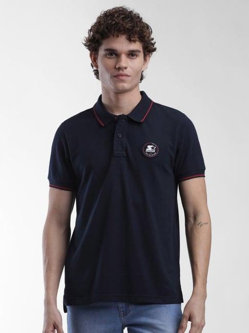 starter navy polo t-shirt