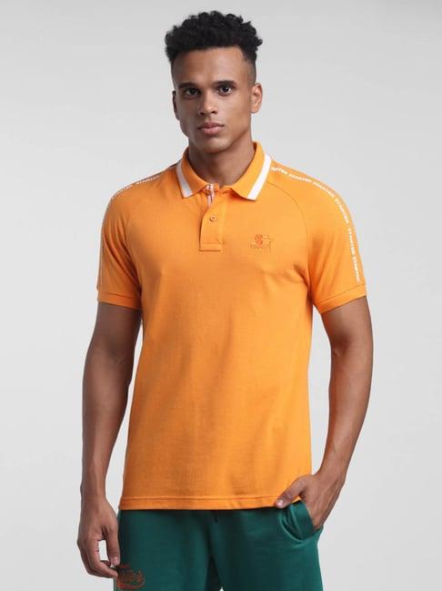 starter orange polo t-shirt