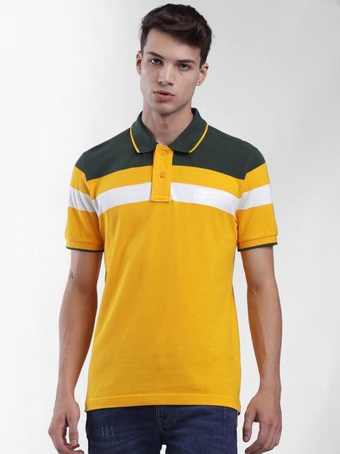 starter yellow cotton polo t-shirt