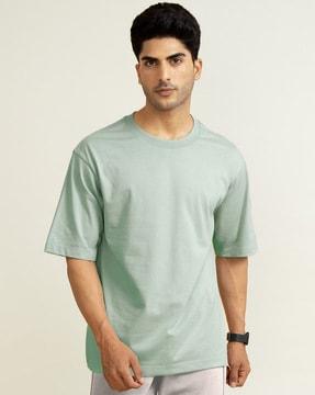 statement oversized premium cotton blend t-shirt