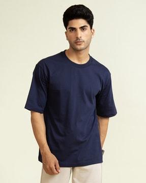 statement oversized premium cotton blend t-shirt