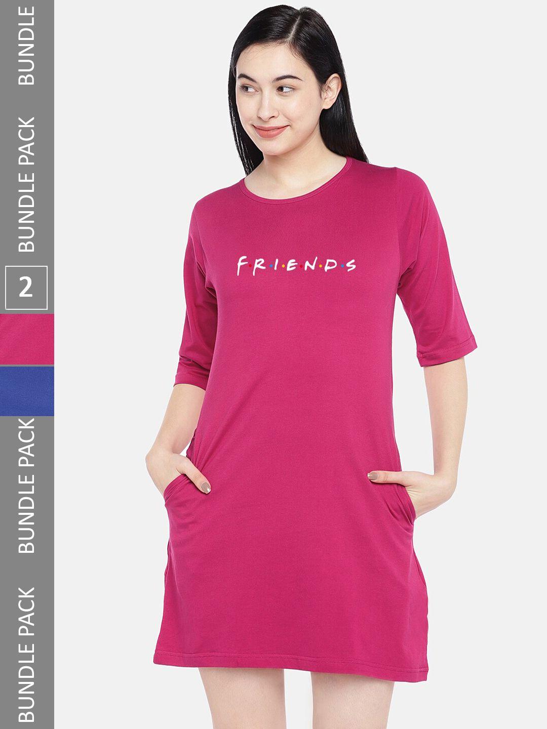status mantra multicoloured print t-shirt dress